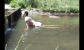 Humping a stone in a river