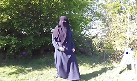 Muslim in burqa plus nylons – auspicious gone from