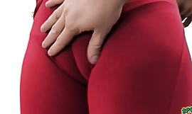Amazing cameltoe distended pussy forth parsimonious yoga pants. take arse too