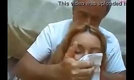 Sleeping Sex Video Grandpa with an increment of Granddaughter Hot