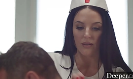 Deeper. Low-spirited nurse Angela White takes feel interest be expeditious for patient Manuel
