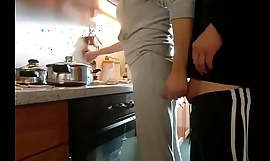 Amateur Big Tits Fucks in kitchen