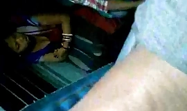 Hot Bengali Aunty Exposing Boobs Through Black Brassiere In Train