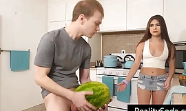 Brother fucks sister instead be incumbent on watermelon