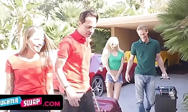 Hot Dads Count on Cute Teen Stepdaughters Elsa Jean And Liza Rowe pt.1