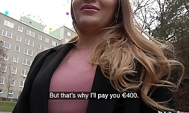 Public envoy russian hairless pussy fucked for cash