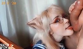 Slatkica lisica pusi kurac susjed zajedno sa spermom uzeti usta