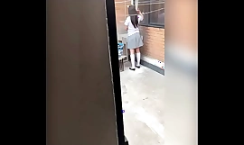 He fucks his teenage schoolgirl neighbor after doing win under one's laundry and convinces their way momentary by momentary while their way parents are not there Mexican whores amateur sex