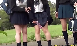 Bespioneerd japans tieners plassen