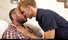 Bear Stepdad And Twink Stepson Quickie After Mom Leaves