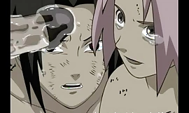 Sakura together with Naruto sex in florest