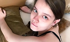 Young Rearward Teen Skips Class To Make Her First Porn