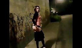 Public exposing ass on the street