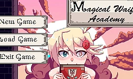 Magical Waifus Academy [Hentai game PornPlay ] Ep.1 bertiga dengan gadis monster titjob ganda