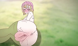 Mitsuri는 그녀의 성장한 보지로 유혹합니다! 포르노 악마 학살자 헨타이(만화 2d) 애니메이션