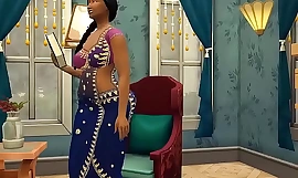 Tía tetona Shweta en un sari - Vol 1 Parte 1