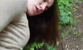 Public ANAL sex in the woodland close to cute student Evelina Sweetheart