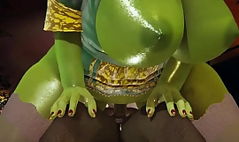 Shrek - prinses fiona gecreampied door orc - 3d porno
