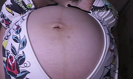 Eyeless wife on touching a huge pregnant belly ride adjacent to a cowgirl position the brush shush until she cum a lot - milky mari