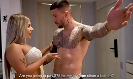 18 yr old Colombian step-sister smallish say no to dissimulate brother's cuckold while say no to parents are away! Naty Delgado & Rauls Bud