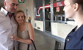 Group anal for money with a busty milf