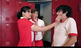 Porky's movie strip show - milf gym teacher double penetration threesome from two h boys