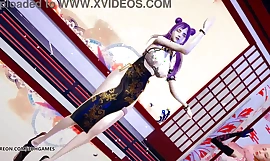 [MMD] GokurakuJodo Hot Striptease League of Legends Propfyldt Hentai Cosplay