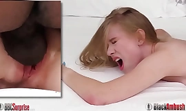 BBCSurprise - 19-jarige Mella met kleine tieten neukt de eerste grootste BBC ooit!