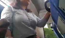 Exhibitionist seduces Milf to Suck & Jerk his Dick in Bus