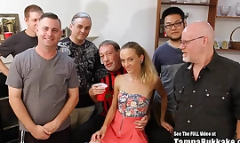 Tiny Blonde Michelle Honeywell Bukkake Party