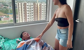 My big stepbrother is sick and I give him the fuck of his life to cure him.