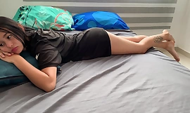 My cute little stepsister asks for my hard cock as a birthday present and wants to swallow all my cum.