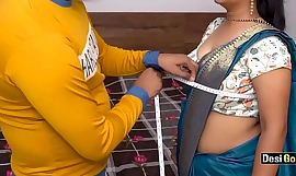 Indian Bhabhi Seduces Ladies Tailor Be beneficial to Fucking With Hindi Audio