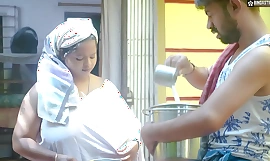 Desperate Indian milkman ravishes curvaceous Bhabhi ji outdoors, obsessed with her massive milky breasts and wild Hindi moans.