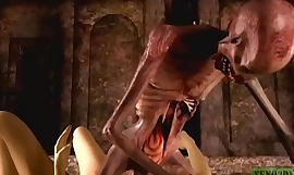 Monster penjaga kuburan yang mesum, horor porno 3D