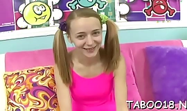 Hawt blonde legal age teenager on her knees gving a long enthusiatic head